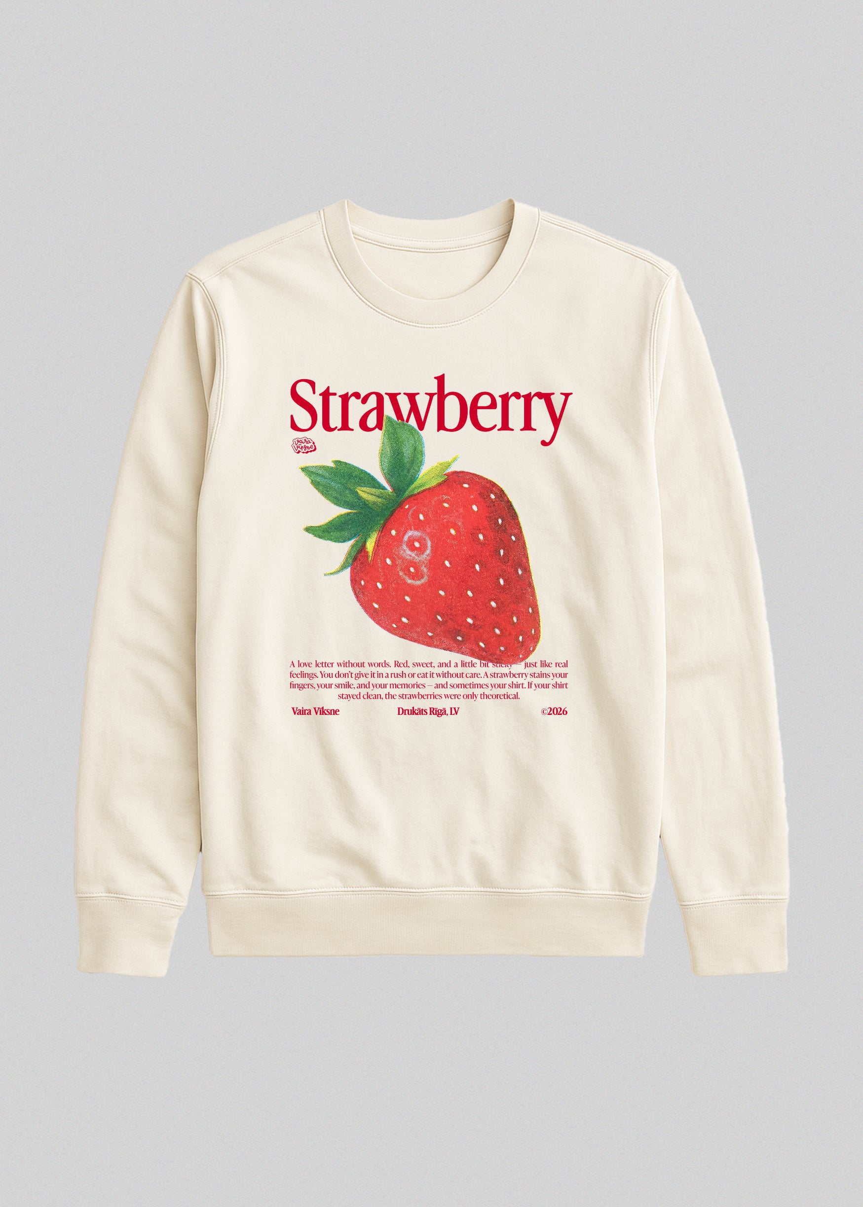 Organic Sweatshirt STRAWBERRY