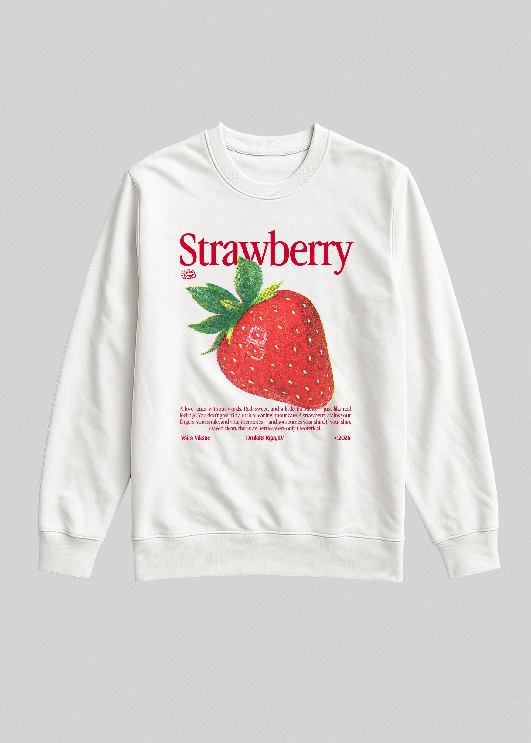 Organic Sweatshirt STRAWBERRY