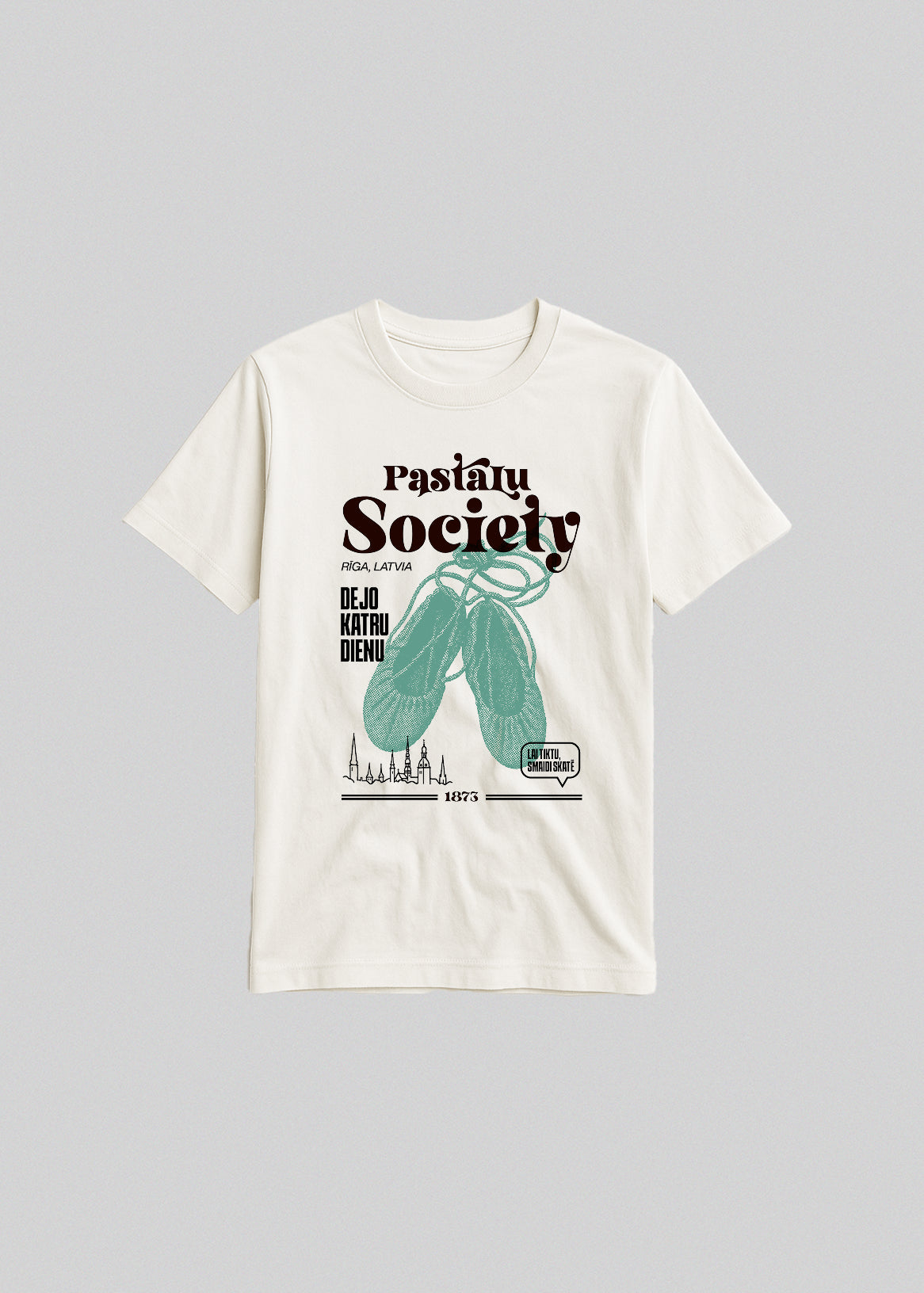 Bērnu kokvilnas T-krekls PASTALU SOCIETY