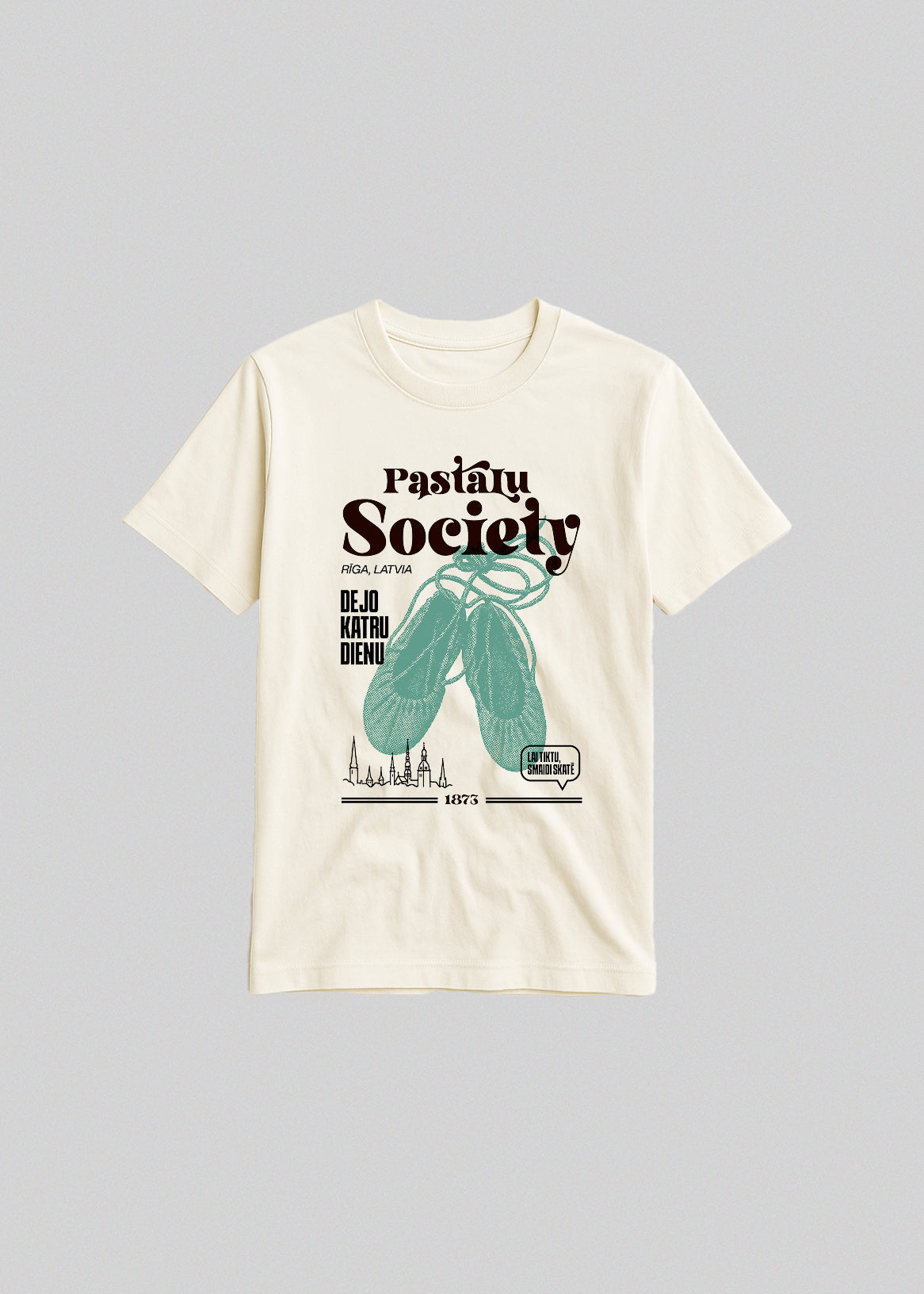 Bērnu kokvilnas T-krekls PASTALU SOCIETY
