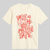 Organiskas Kokvilnas T-krekls VISS SAFE (Sarkans)