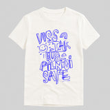 Organiskas Kokvilnas T-krekls VISS SAFE (Zils)