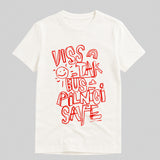 Organiskas Kokvilnas T-krekls VISS SAFE (Sarkans)