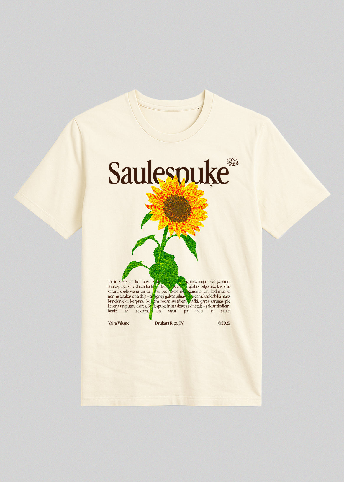 Organiskas Kokvilnas T-krekls SAULESPUĶE