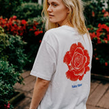 Oversized T-krekls DZĪVE IR ROŽU DĀRZS